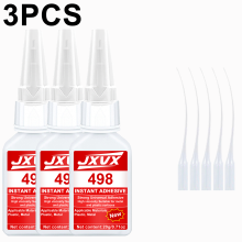 (H498-20Ml-3Pcs) Nuevo y actualizado pegamento de superhidroacrilato 401, secado instantáneo en 5 se