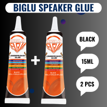 (NEGRO 15ML 2 Piezas) 15/50ML Pegamento para reparación de altavoces BIGLU Negro / Transparente Tapa