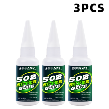 (F502-20g-3pcs) 502 Super Glue 20g (Opciones de 1 a 5 unidades) - Adhesivo de cianoacrilato de unión