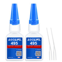 (20g-495-2pcs)LOOLIFL20g 401 Pegamento instantáneo: apto para vidrio, madera, cerámica y metal, fáci