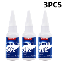 (M 502-20g-3pc)1-5 piezas 502 Adhesivo de fuerza instantánea, secado rápido, hidroacrilato, adhesivo