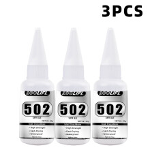 (T-502-20g-3pcs) LOOLIFL 502 Pegamento instantáneo especial para estudiantes, material escolar, mini