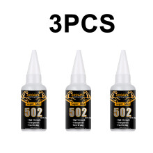 (Q-502-20g-3pcs) LOOLIFL 502 Pegamento instantáneo especial para estudiantes, material escolar, mini