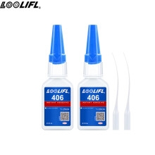 (Lao406-20ml-2pc)LOOLIFL 20ml 401/406 pegamento instantáneo fuerte, pegamento universal, pegamento i