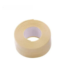(beige, 3,8 cm x 3,2 m) Cinta de sellado impermeable de PVC de 3,2 m para lavabo, ducha, bañera e in