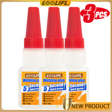 (Nuevo Han jie-20ml-3pc) LOOLIFL Pegamento Súper Soldadura 50ml Adhesivo Instantáneo Rápido Adhesivo
