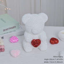 Oso blanco lindo de regalo para ella – San Valentín, cumpleaños,