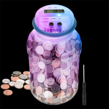 Gallickan Sparschwein Digitaler Münzzähler LCD-LED EUR