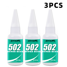 (J502-20g-3pcs) LOOLIFL 20g 502 Pegamento instantáneo - Adhesivo de cianoacrilato de unión instantán
