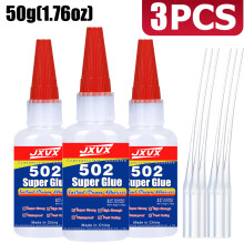 (50 g - 3 unidades) JXVX 502 Super Glue Adhesivo profesional extra fuerte para plásticos Reparación