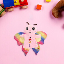 Vlinderhandpop met beweegbare mond, pluche, 1 stuk
