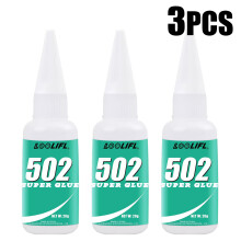 El adhesivo de secado súper rápido (J502-20g-3pc)502, que se utiliza para la reparación diaria de ju