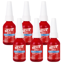 (243-10ml-6pcs) Fijador de roscas azul de 10 ml, juego de fijadores para pernos y tuercas 243, adhes