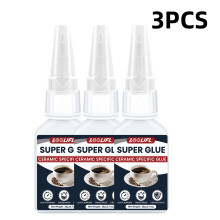 (TC-A-20G-3PCS) Adhesivo de cianoacrilato súper resistente, de secado rápido, impermeable, estable,