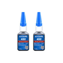 (480-20ml-2pc) Pegamento de caucho negro 480 súper fuerte adhesivo durante 10 segundos, utilizado pa
