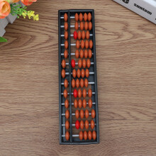 boulier portatif en plastique, outil pédagogique, 13 tiges, marron