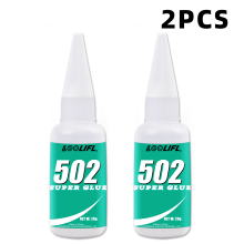(J502-20g-2pcs) LOOLIFL 20g 502 Pegamento instantáneo - Adhesivo de cianoacrilato de unión instantán