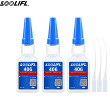 (Lao406-20ml-3pc)LOOLIFL 20ml 401/406 pegamento instantáneo fuerte, pegamento universal, pegamento i
