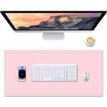 XXL Gaming-Mauspad 900 x 400 mm, Schwarz und Pink
