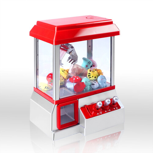 Macchina acchiappa-peluche arcade con luci e suoni - 20 bambole casuali