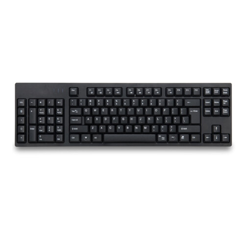 Teclado ergonômico para canhotos com hub USB duplo
