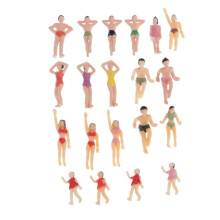 Conjunto de 20 figuras de pessoas da praia na escala 1:50