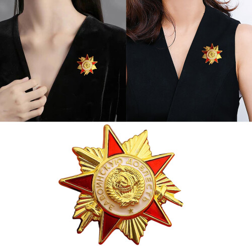 Historische Sovjet-Unie Corsage Broche Vintage-koper 1