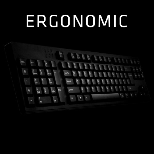 Teclado ergonômico para canhotos com hub USB duplo 2