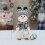 Snowman Plush Doll Blue Knit 1 pc 2