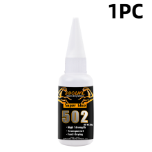 (Q502-20G-1PC) Pegamento instantáneo transparente 502. Se utiliza para reparar artesanías de madera,