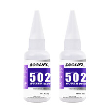 (C502-20g-2pcs) LOOLIFL 502 Pegamento instantáneo para artículos de papelería - Adhesivo transparent