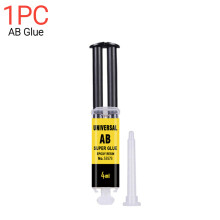 (4 ml 1 unidad) Resina epoxi líquida, pegamento AB fuerte, adhesivo AB, sellador impermeable, pegame