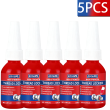(A-271-10g-5pcs) LOOLIFL 1-5pcs Fijador de roscas para tornillos, pegamento rojo para tornillos, age