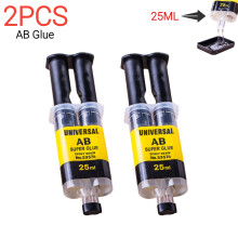 (25 ml, 2 unidades) Resina epoxi líquida, pegamento AB fuerte, adhesivo AB, sellador impermeable, pe