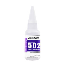 (C502-20g-1pc) LOOLIFL 502 Pegamento instantáneo para artículos de papelería - Adhesivo transparente