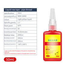 (líquido (50 ml)) Adhesivo de alta resistencia para fijación de roscas, pegamento antiaflojamiento,