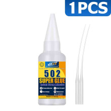 (20 g - 1 unidad) JXVX 1-5 unidades de pegamento instantáneo de alta resistencia 502, agente adhesiv