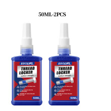 (B243-50ml-2pcs) Pegamento instantáneo azul fijador de roscas, adecuado para tuercas, pernos y sujet