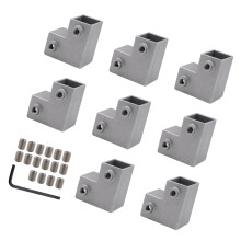 Square Pipe Fixed Joint Storage Rack Connector 3 Way Pipe-elbow