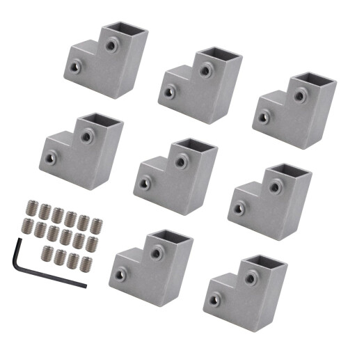 Square Pipe Fixed Joint Storage Rack Connector 3 Way Pipe-elbow