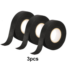 (3 piezas, 15 m (49,21 pies)) Cinta de tela para arnés de cableado de 15/25 m, 9-32 mm, autoadhesiva