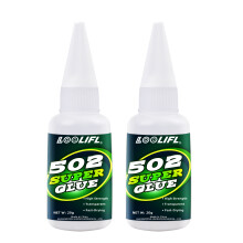 (F502-20g-2pcs) 502 Super Glue 20g (Opciones de 1 a 5 unidades) - Adhesivo de cianoacrilato de unión