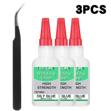 (youA-50ml-3pc) Adhesivo para vidrio, cianoacrilato, adhesivo fuerte, utilizado para vasos, peceras,