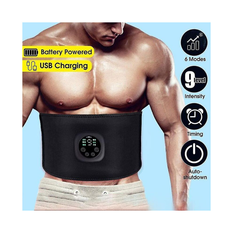 Electric Abdomen Slimming Belt Abdominal Muscle Stimulator Fitness Fat Burn Waist Band VCO