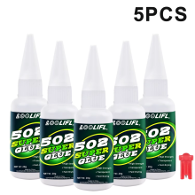(F502-20Ml-5Pcs-Kjq)Loolifl1-5Pcs 502 Pegamento instantáneo multiusos de cianoacrilato de secado ráp