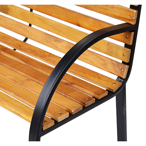 Wooden garden bench, park bench, two-seater 1