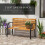 Wooden garden bench, park bench, two-seater 6