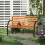 Wooden garden bench, park bench, two-seater 8
