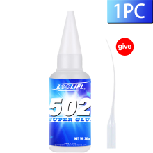 (H-502-20g-1pc) 5 unidades de pegamento líquido súper fuerte para madera, caucho, metal, vidrio, cia
