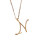 Gold Clavicle Necklace with Initial Pendant 1
